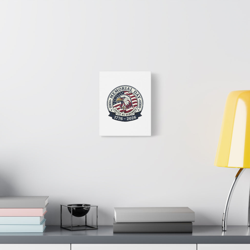 Memorial Day 1776-2026 Canvas | USA 250, vintage distressed patriotic