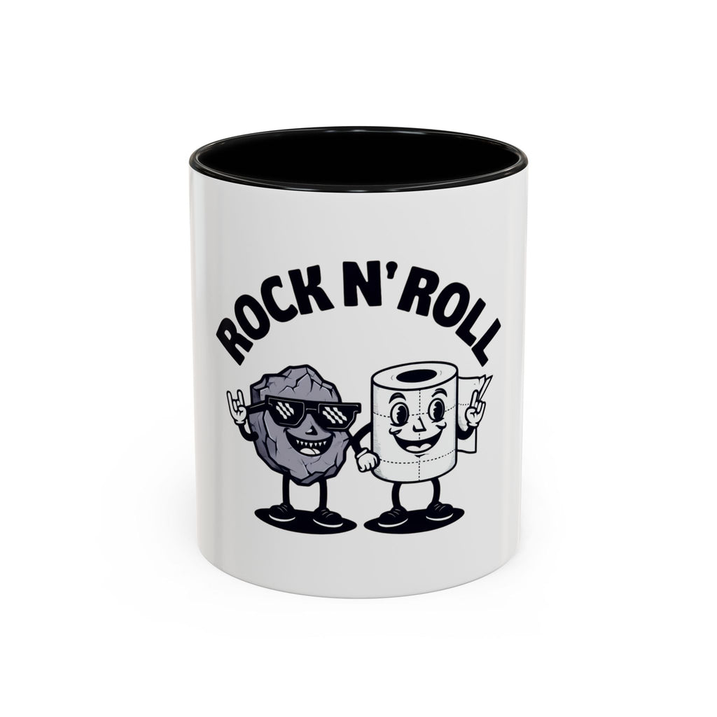 Funny 'Toilet Paper & Rock Snack' Accent Coffee Mug (11/15 oz)