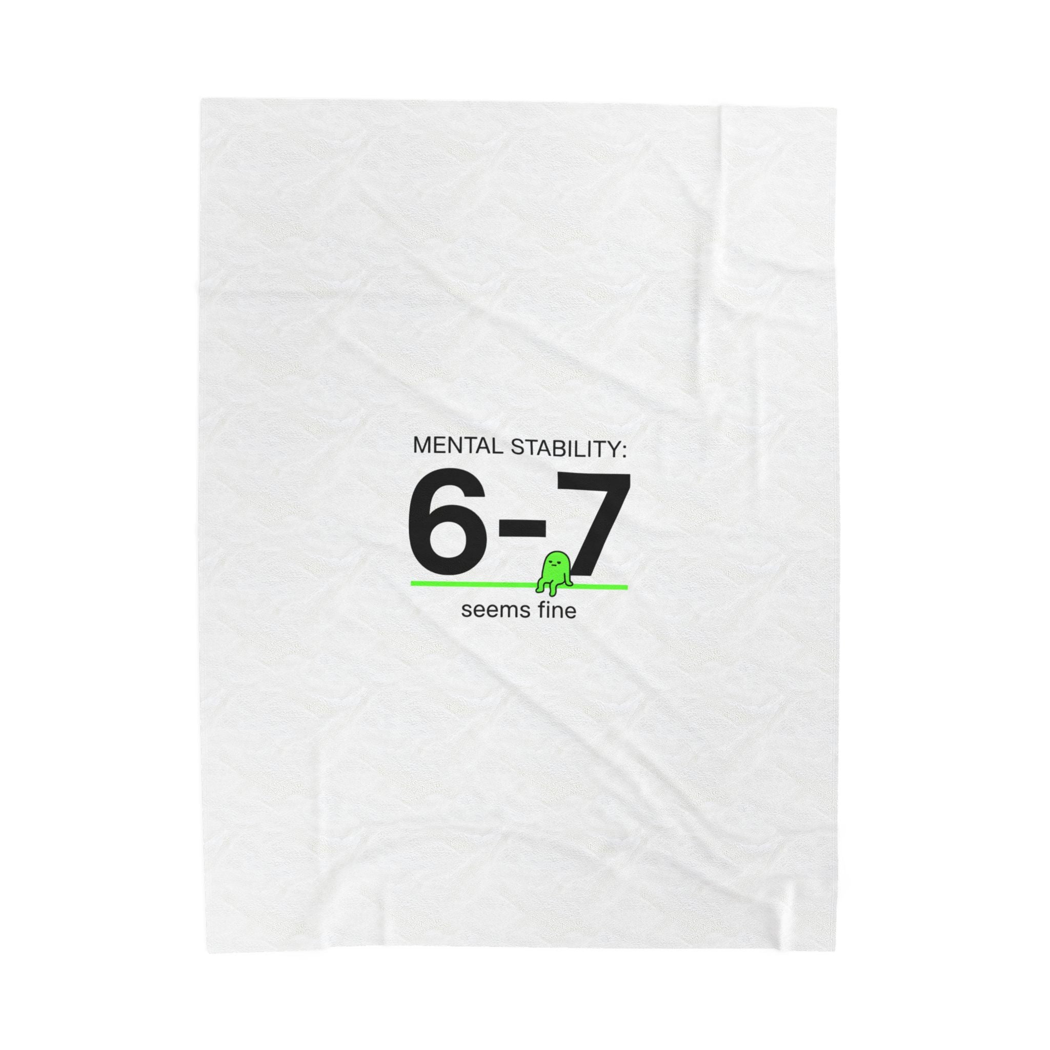 6-7 meme linen text Velveteen Plush Blanket | absurdist humor, minimalist type