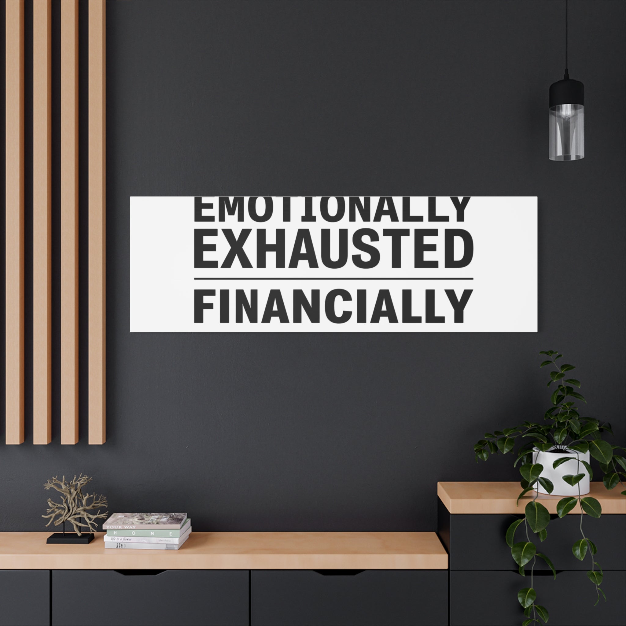 Emotionally Exhausted Financially Out of Service Canvas | cost of living crisis, receipt aesthetic