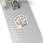 No Bunny Loves You Like Jesus Kiss-Cut Sticker | Easter Christian, Church Humor, Pastel Retro