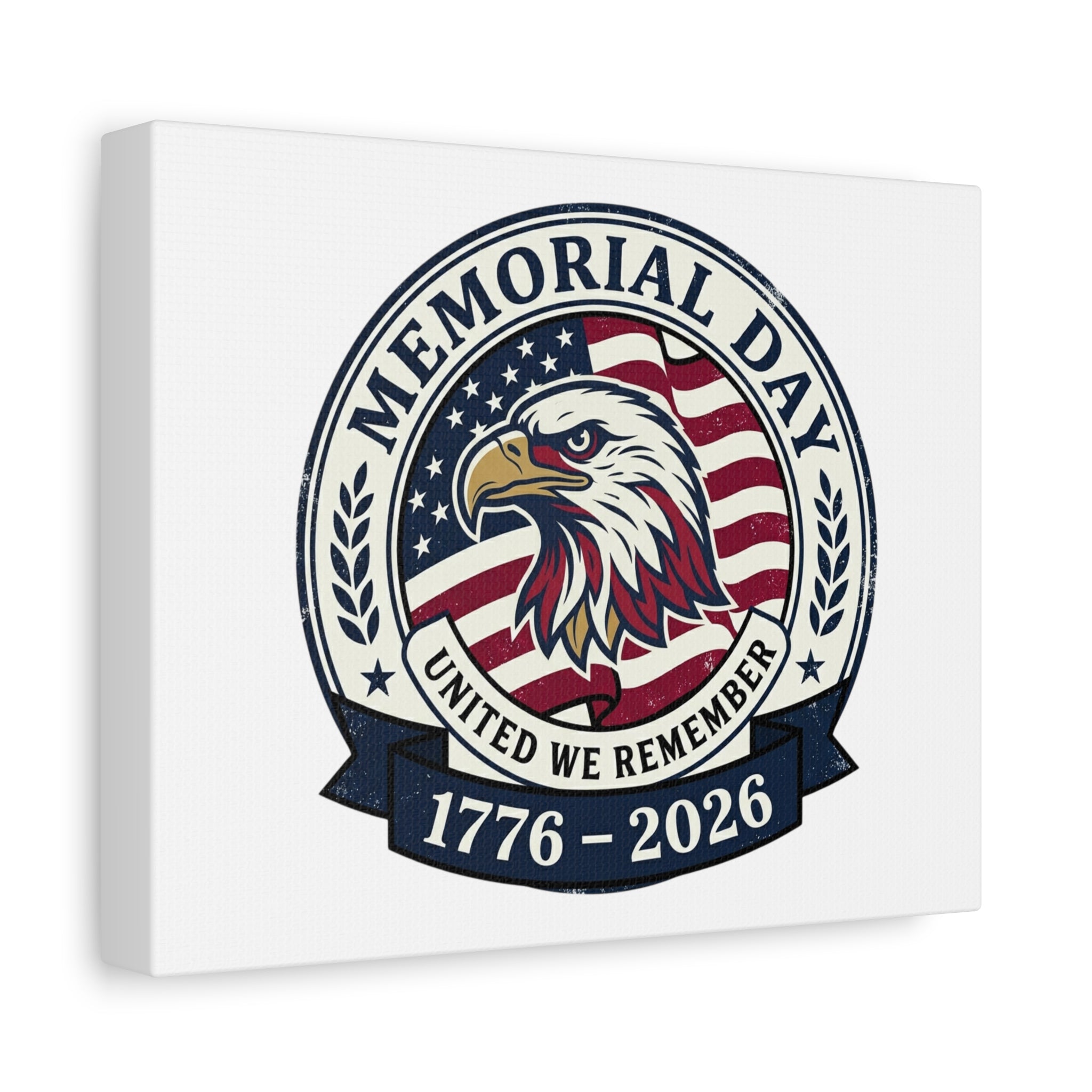 Memorial Day 1776-2026 Canvas | USA 250, vintage distressed patriotic
