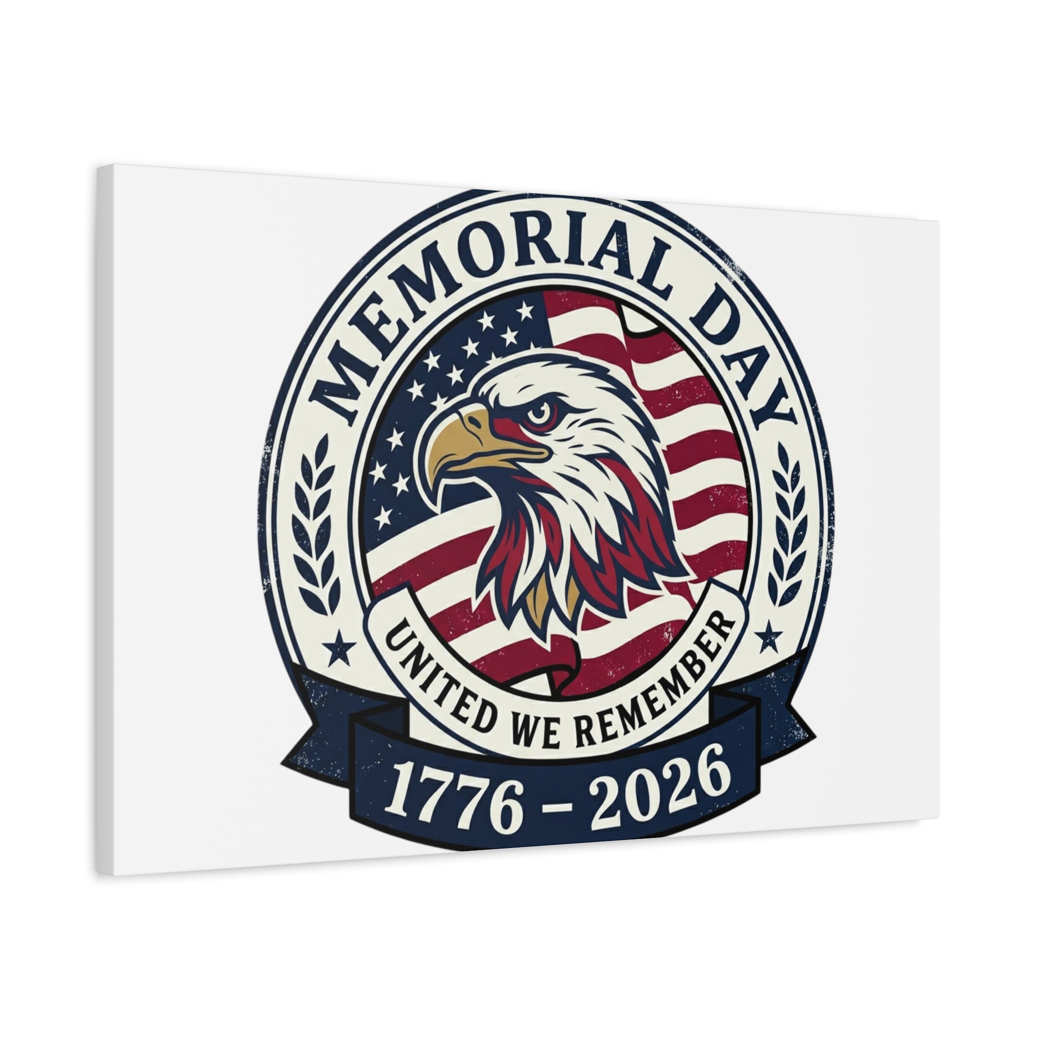 Memorial Day 1776-2026 Canvas | USA 250, vintage distressed patriotic