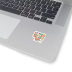 My Brain Has Left The Chat Kiss-Cut Stickers | mental health humor, retro wavy text