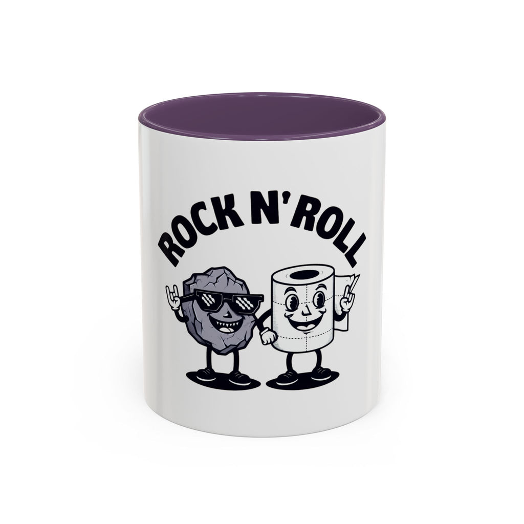 Funny 'Toilet Paper & Rock Snack' Accent Coffee Mug (11/15 oz)