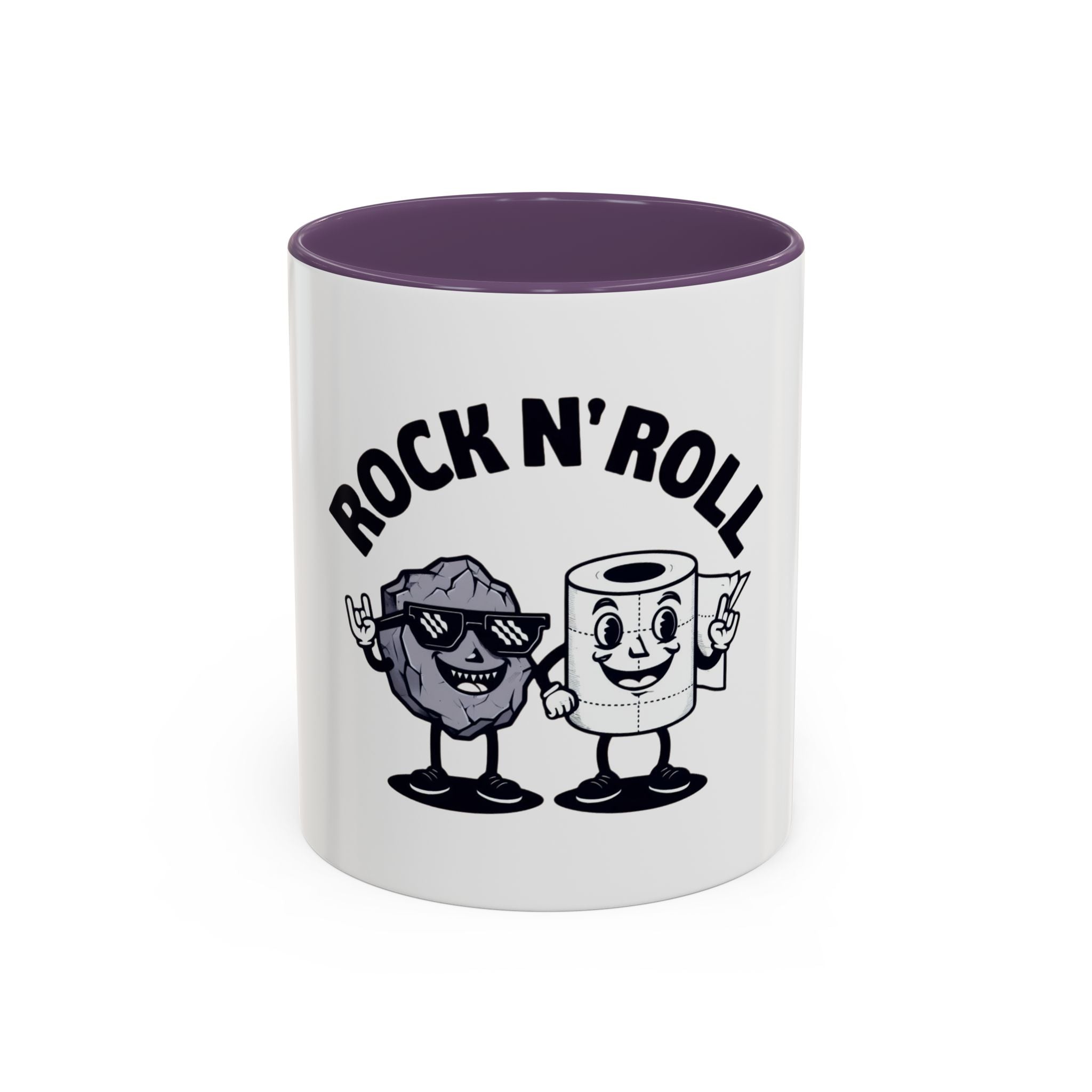 Funny 'Toilet Paper & Rock Snack' Accent Coffee Mug (11/15 oz)