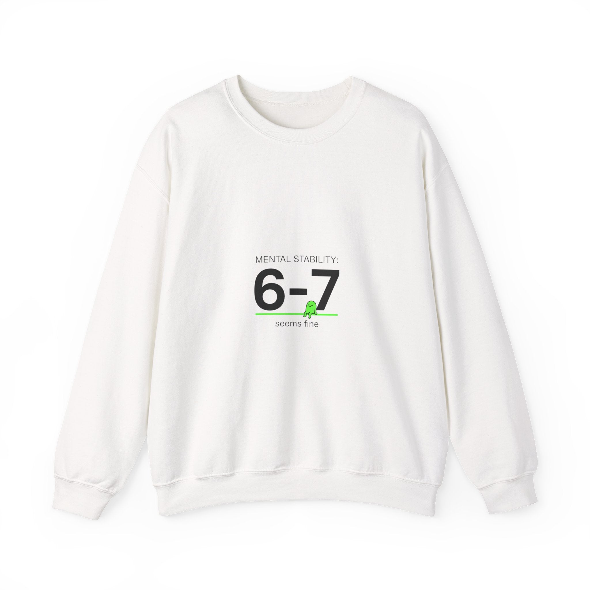 6–7 Minimalist Number Meme Sweatshirt | absurdist humor, TikTok meme