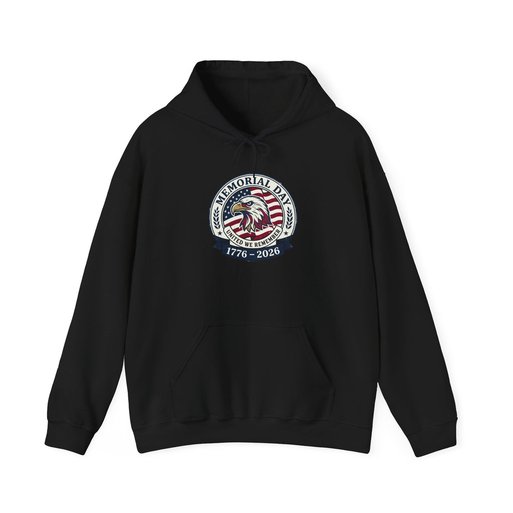 Memorial Day 1776–2026 Hoodie | USA 250 Vintage Distressed, Red White Blue