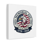 Memorial Day 1776-2026 Canvas | USA 250, vintage distressed patriotic