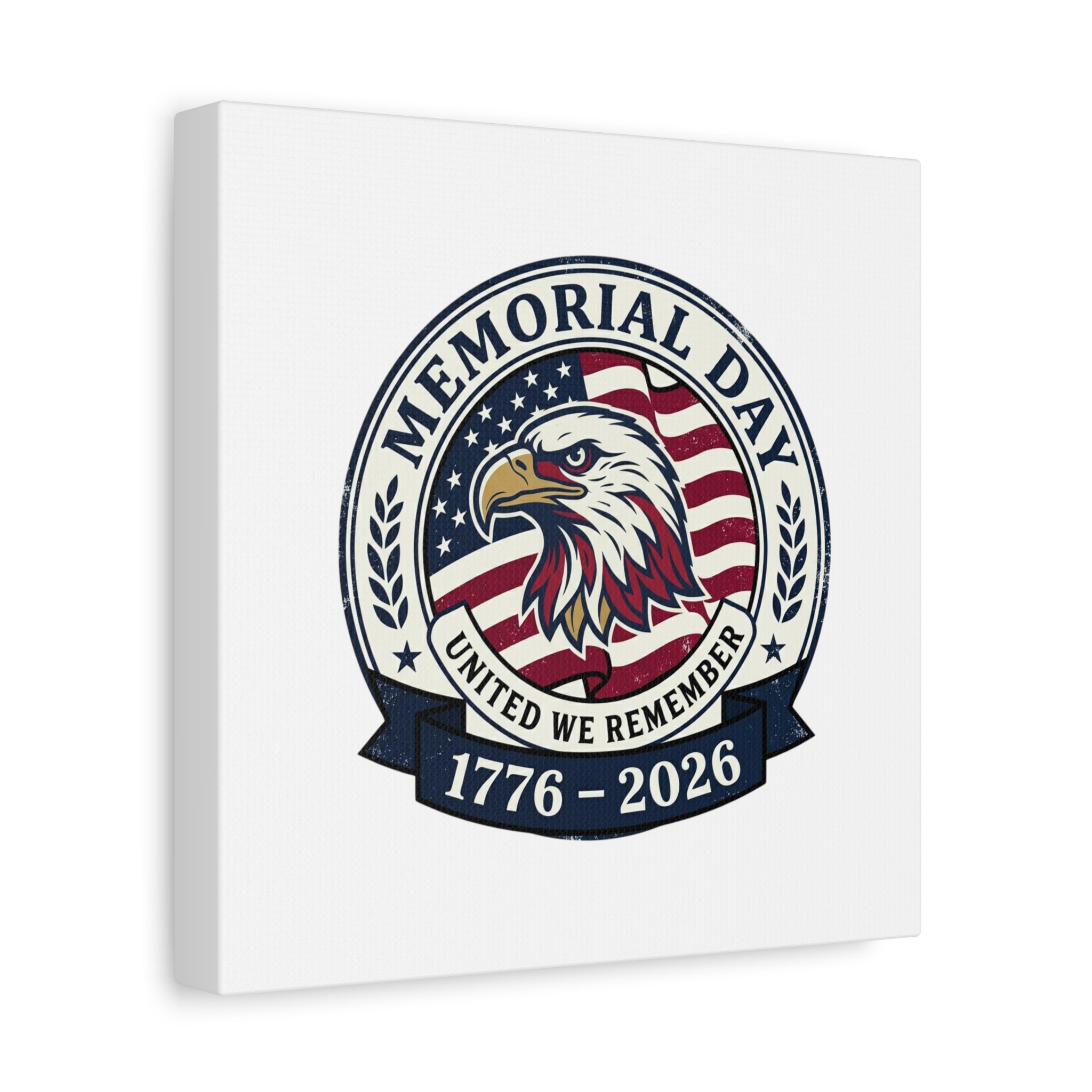 Memorial Day 1776-2026 Canvas | USA 250, vintage distressed patriotic