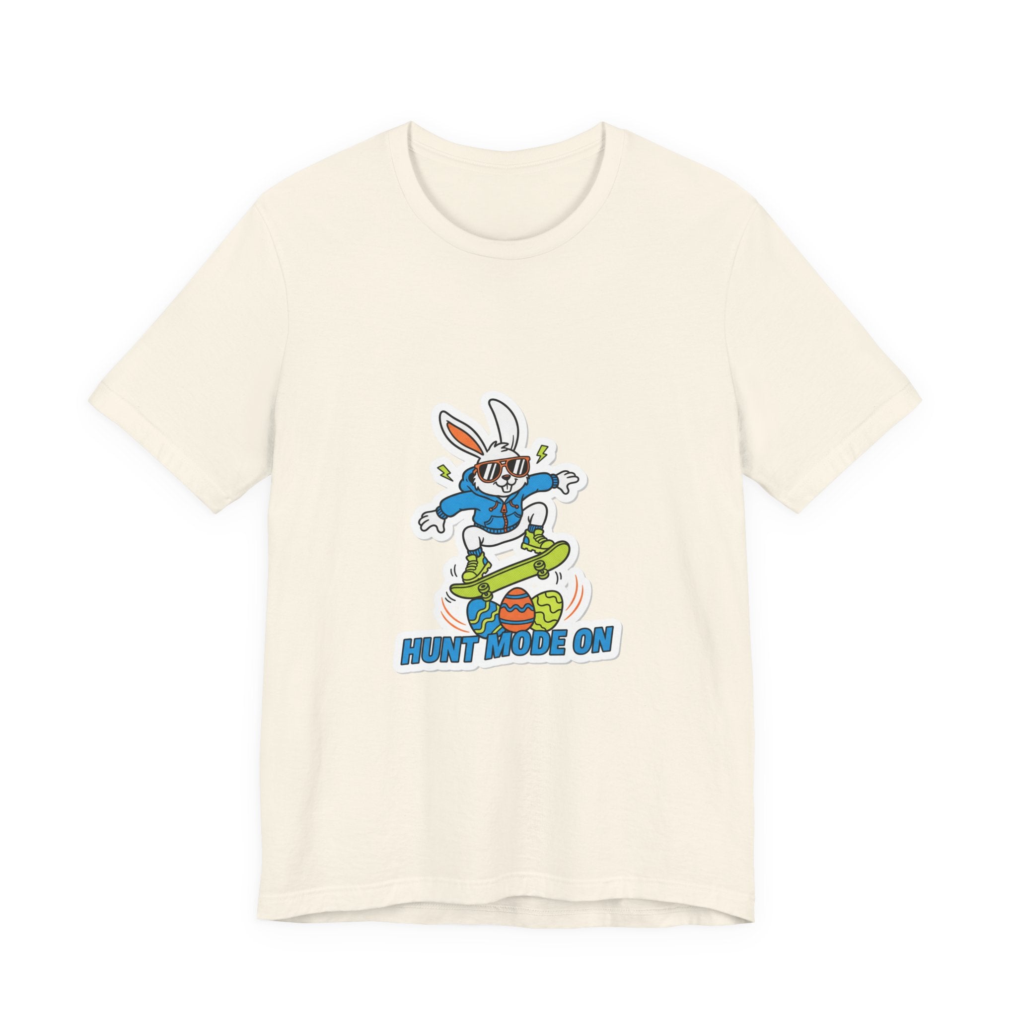 Hunt Mode On Bunny Skateboard Tee | boys Easter shirt, egg hunter