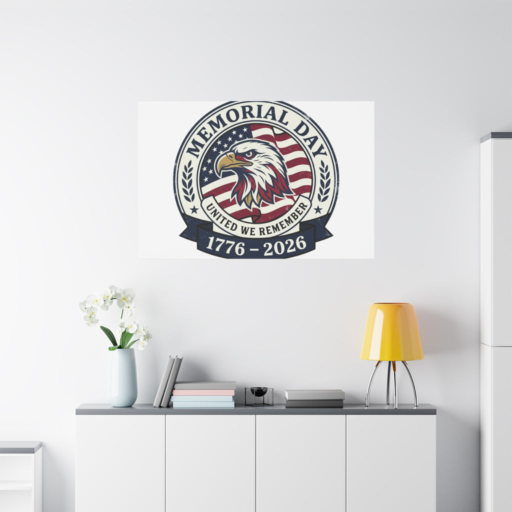 Memorial Day 1776-2026 Canvas | USA 250, vintage distressed patriotic
