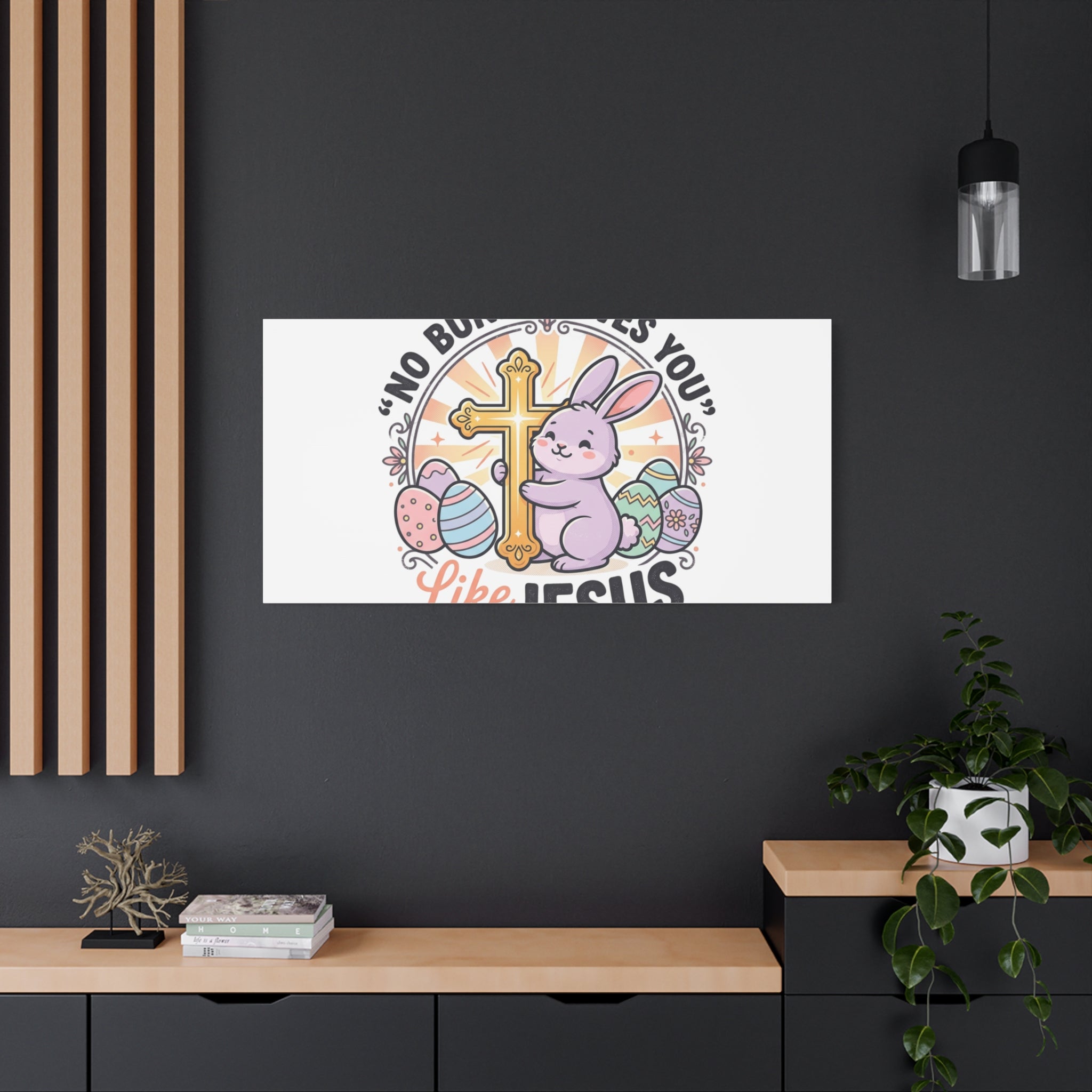 No Bunny Loves You Like Jesus Canvas | Easter Christian, Church Humor, Pastel Retro