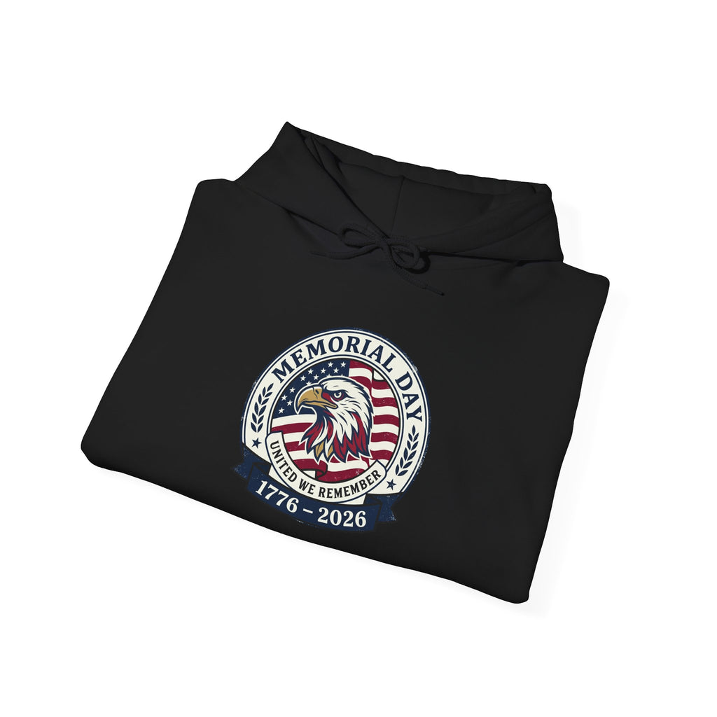 Memorial Day 1776–2026 Hoodie | USA 250 Vintage Distressed, Red White Blue