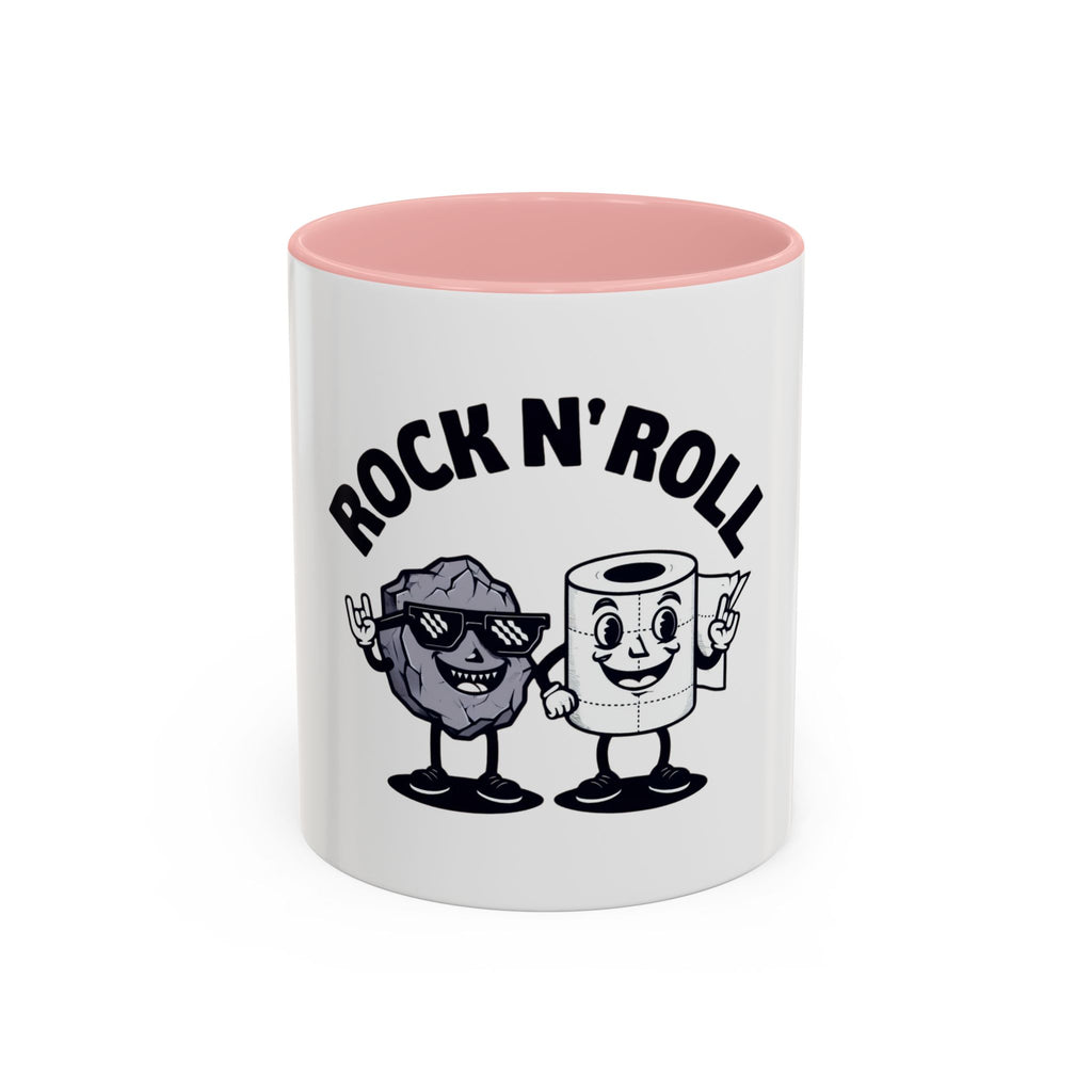 Funny 'Toilet Paper & Rock Snack' Accent Coffee Mug (11/15 oz)