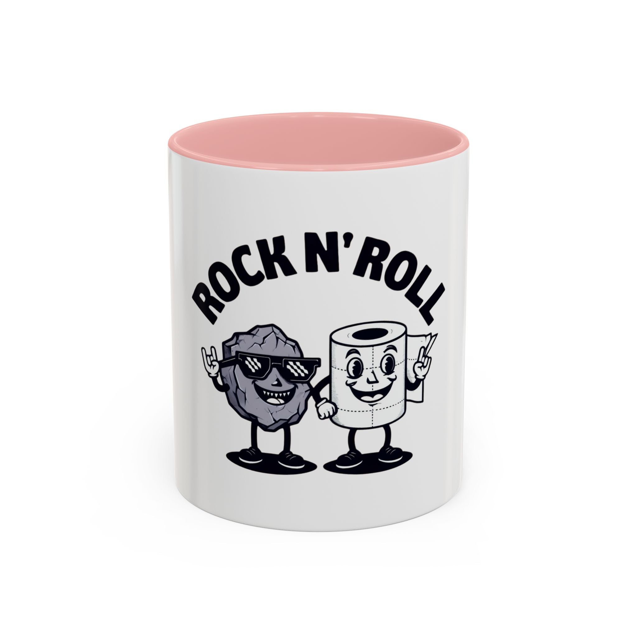Funny 'Toilet Paper & Rock Snack' Accent Coffee Mug (11/15 oz)