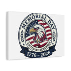 Memorial Day 1776-2026 Canvas | USA 250, vintage distressed patriotic
