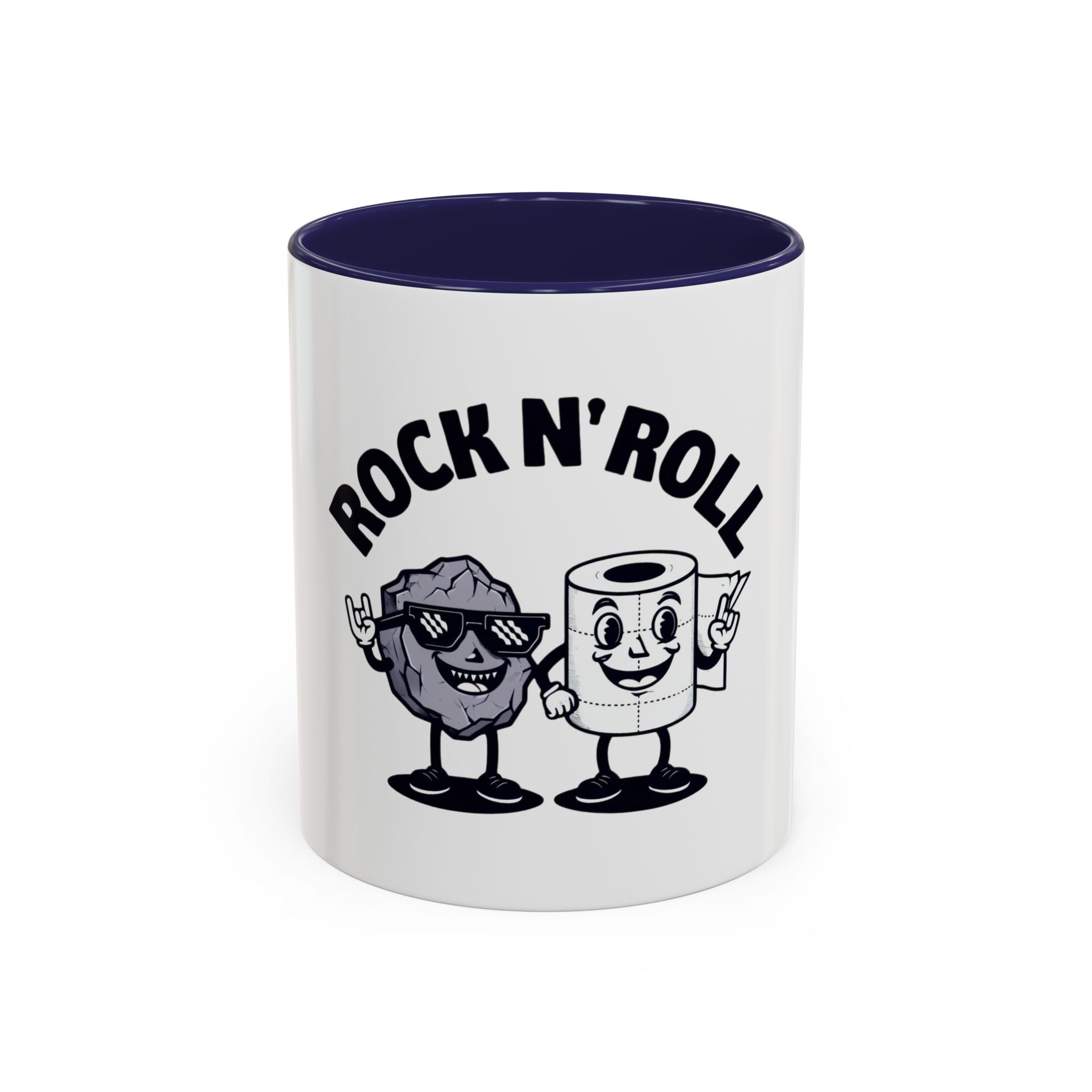 Funny 'Toilet Paper & Rock Snack' Accent Coffee Mug (11/15 oz)