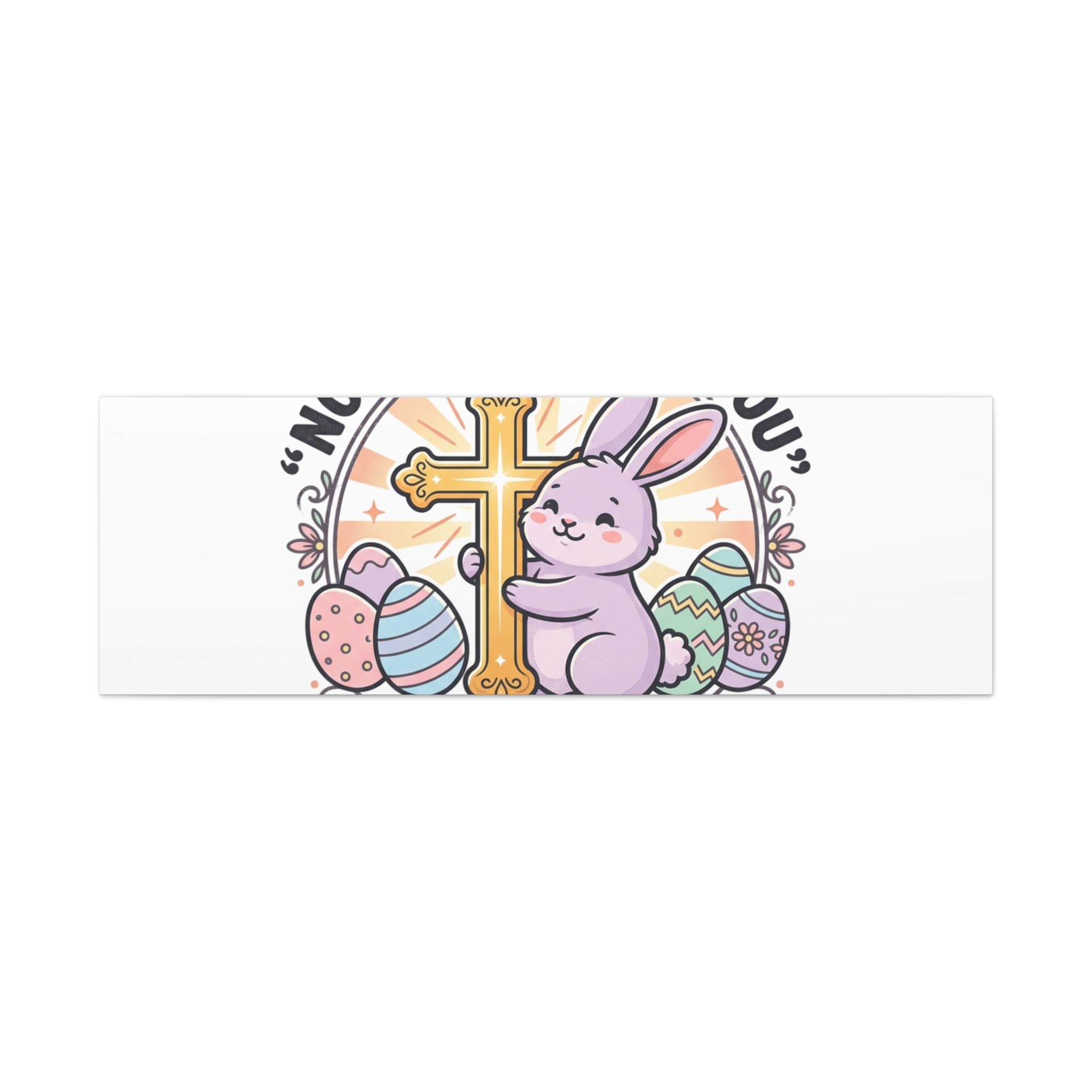 No Bunny Loves You Like Jesus Canvas | Easter Christian, Church Humor, Pastel Retro
