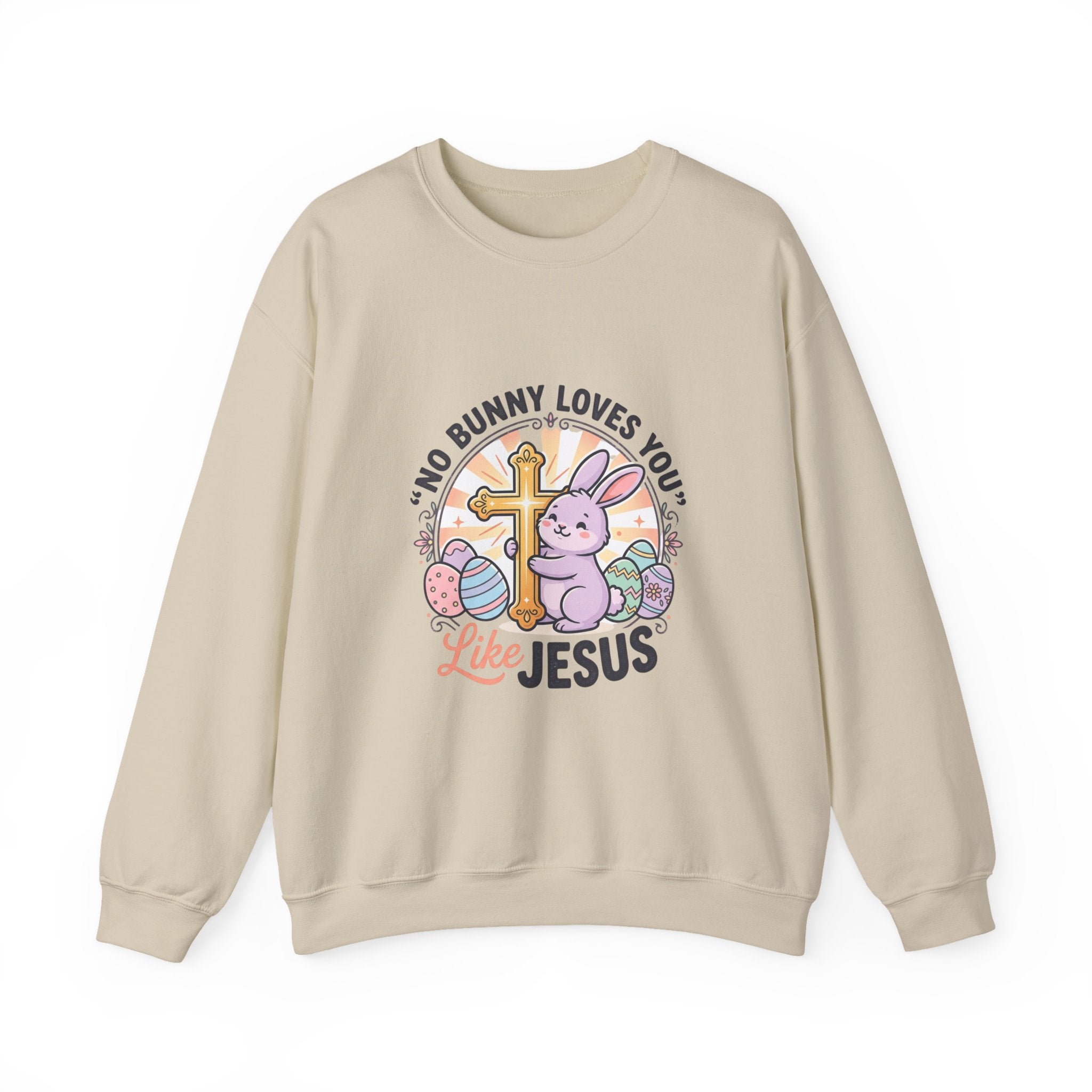 No Bunny Loves You Like Jesus Sweatshirt | Easter Christian, Pastel Retro Church Humor
