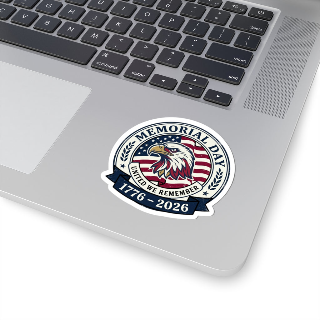 Memorial Day 1776-2026 Eagle Sticker | USA 250 Vintage Distressed