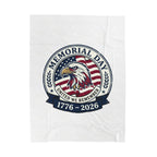 Memorial Day 1776–2026 USA 250 Velveteen Plush Blanket | vintage distressed patriotic