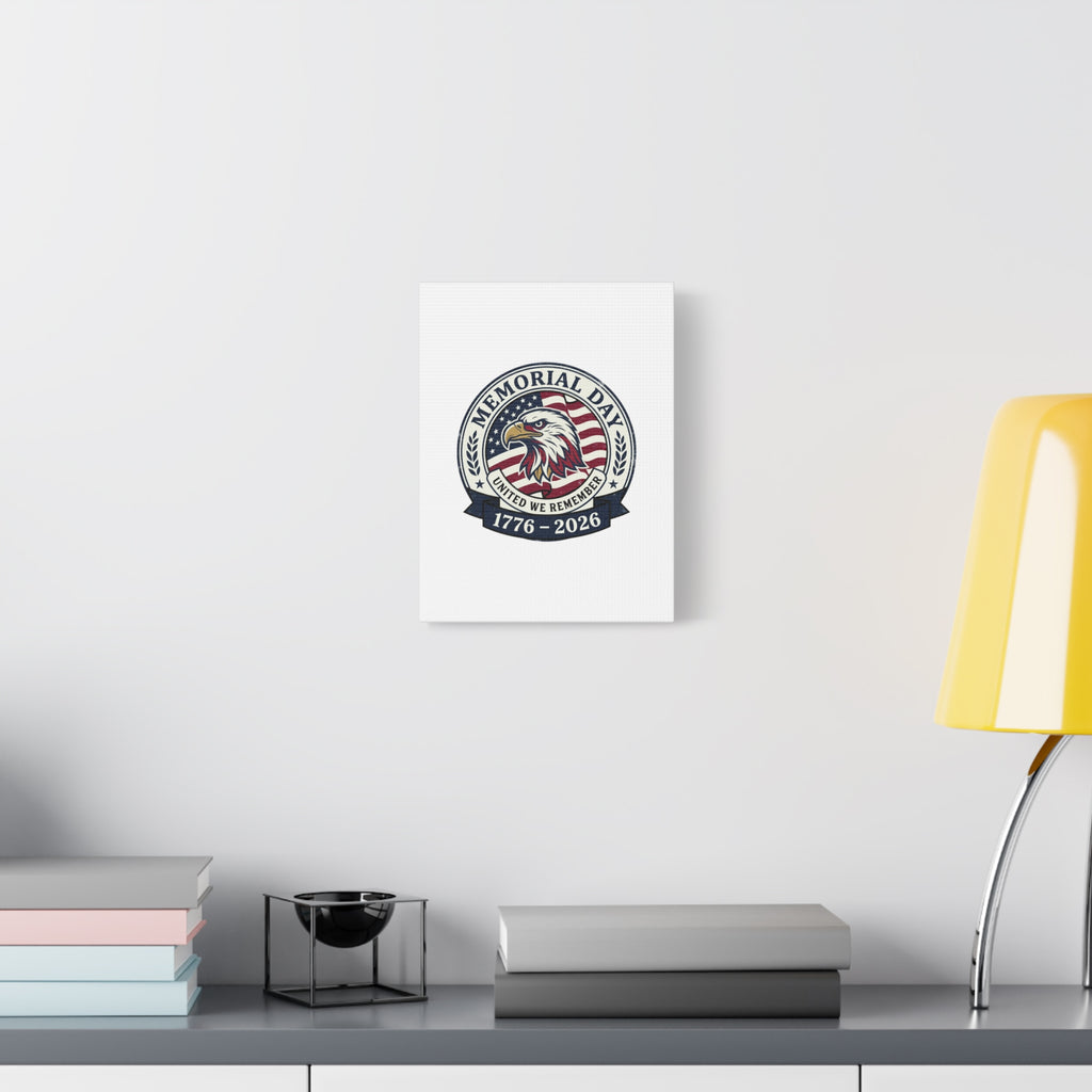 Memorial Day 1776-2026 Canvas | USA 250, vintage distressed patriotic