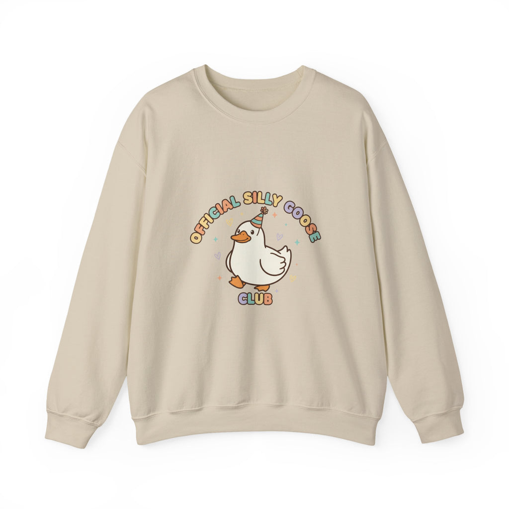 Silly Goose Club Crewneck Sweatshirt | wholesome meme, cute animal pun