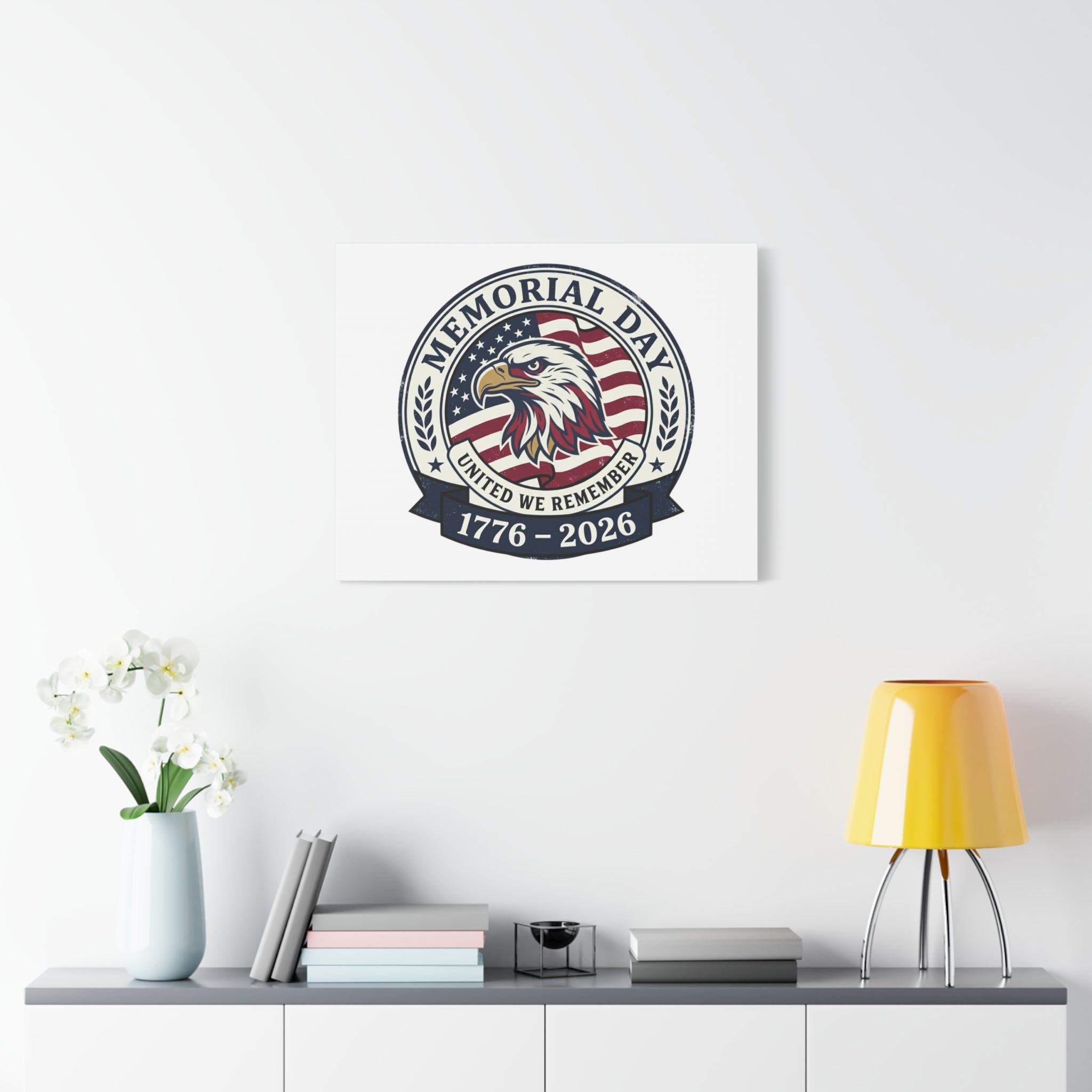 Memorial Day 1776-2026 Canvas | USA 250, vintage distressed patriotic