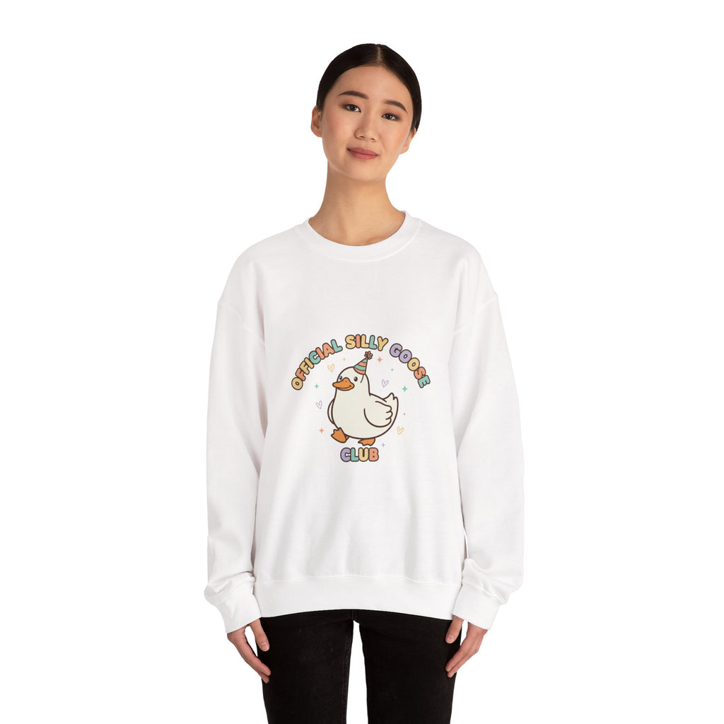 Silly Goose Club Crewneck Sweatshirt | wholesome meme, cute animal pun