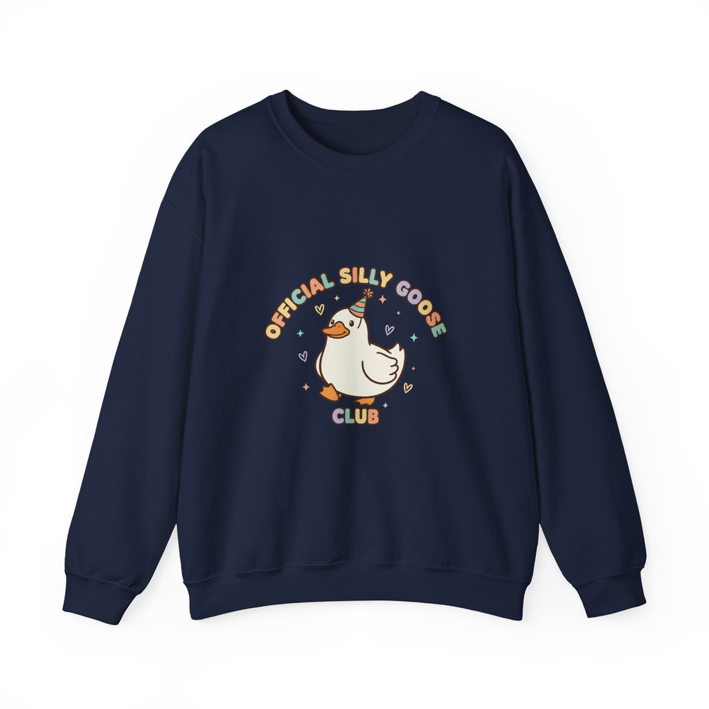 Silly Goose Club Crewneck Sweatshirt | wholesome meme, cute animal pun