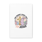 No Bunny Loves You Like Jesus Canvas | Easter Christian, Church Humor, Pastel Retro