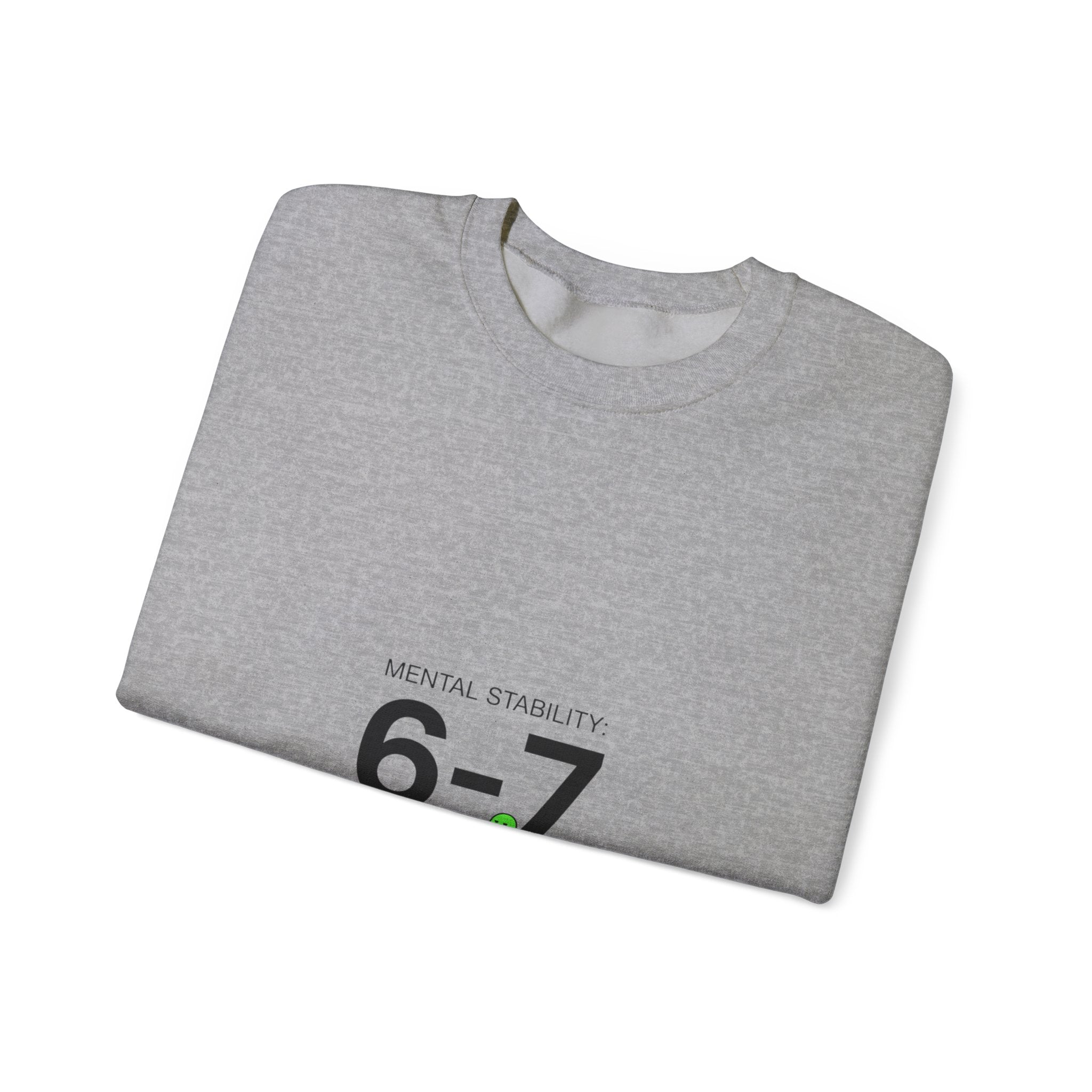 6–7 Minimalist Number Meme Sweatshirt | absurdist humor, TikTok meme