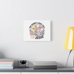 No Bunny Loves You Like Jesus Canvas | Easter Christian, Church Humor, Pastel Retro