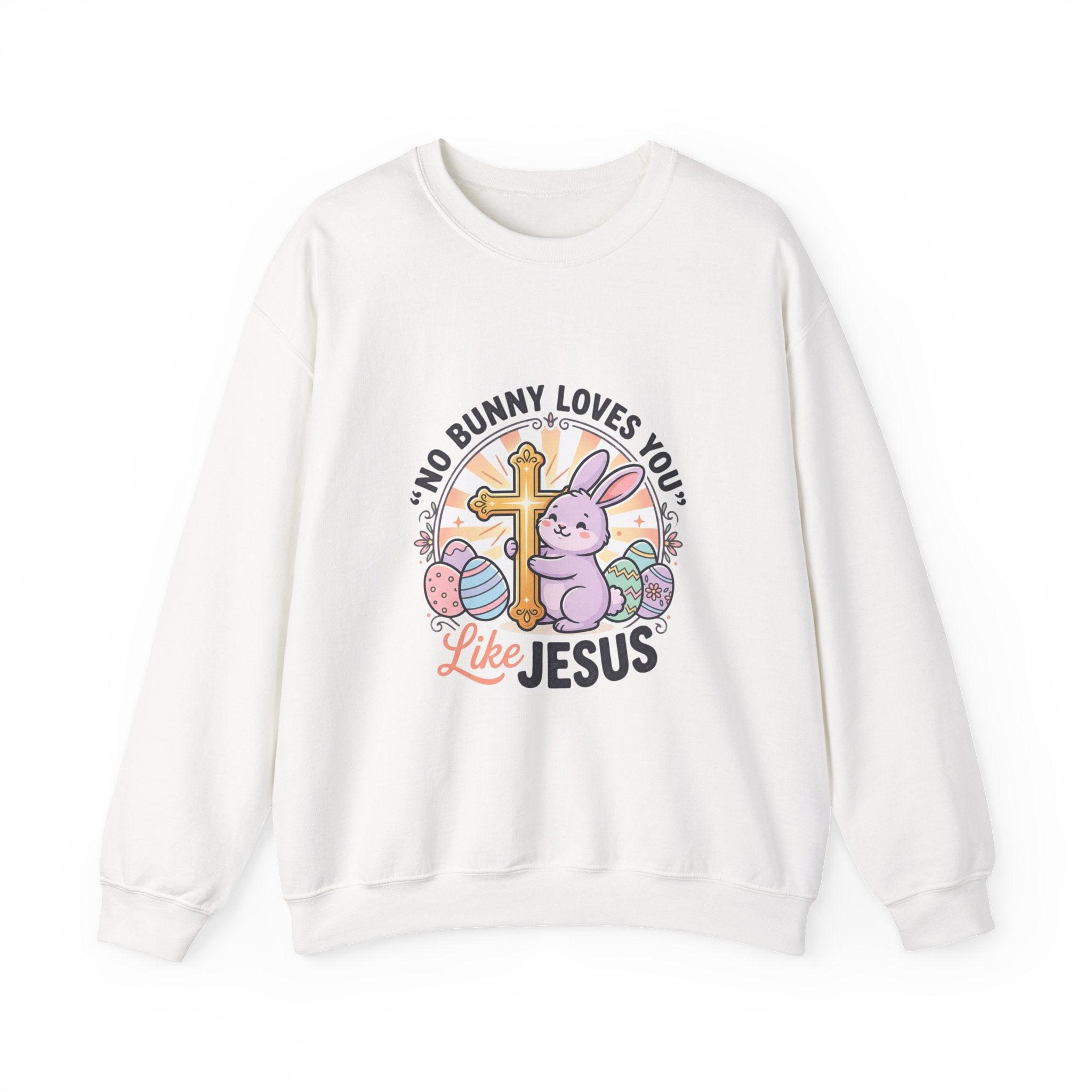 No Bunny Loves You Like Jesus Sweatshirt | Easter Christian, Pastel Retro Church Humor