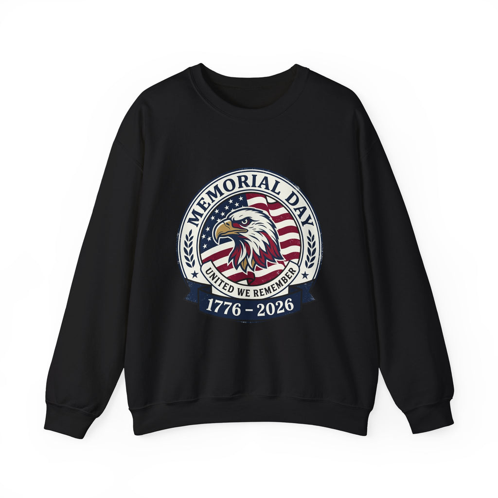 Memorial Day 1776–2026 Eagle Emblem Sweatshirt | USA 250, vintage distressed