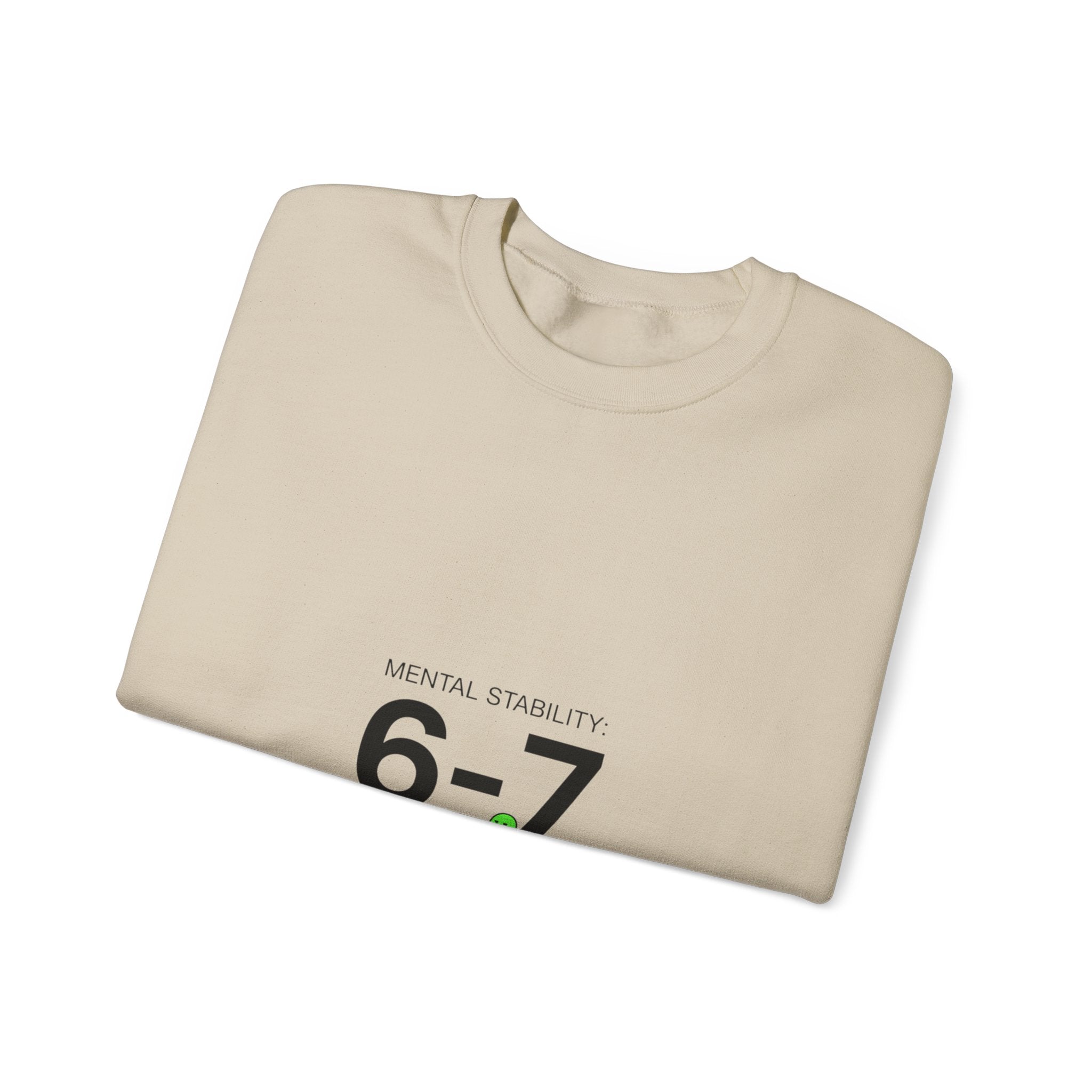 6–7 Minimalist Number Meme Sweatshirt | absurdist humor, TikTok meme