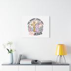 No Bunny Loves You Like Jesus Canvas | Easter Christian, Church Humor, Pastel Retro