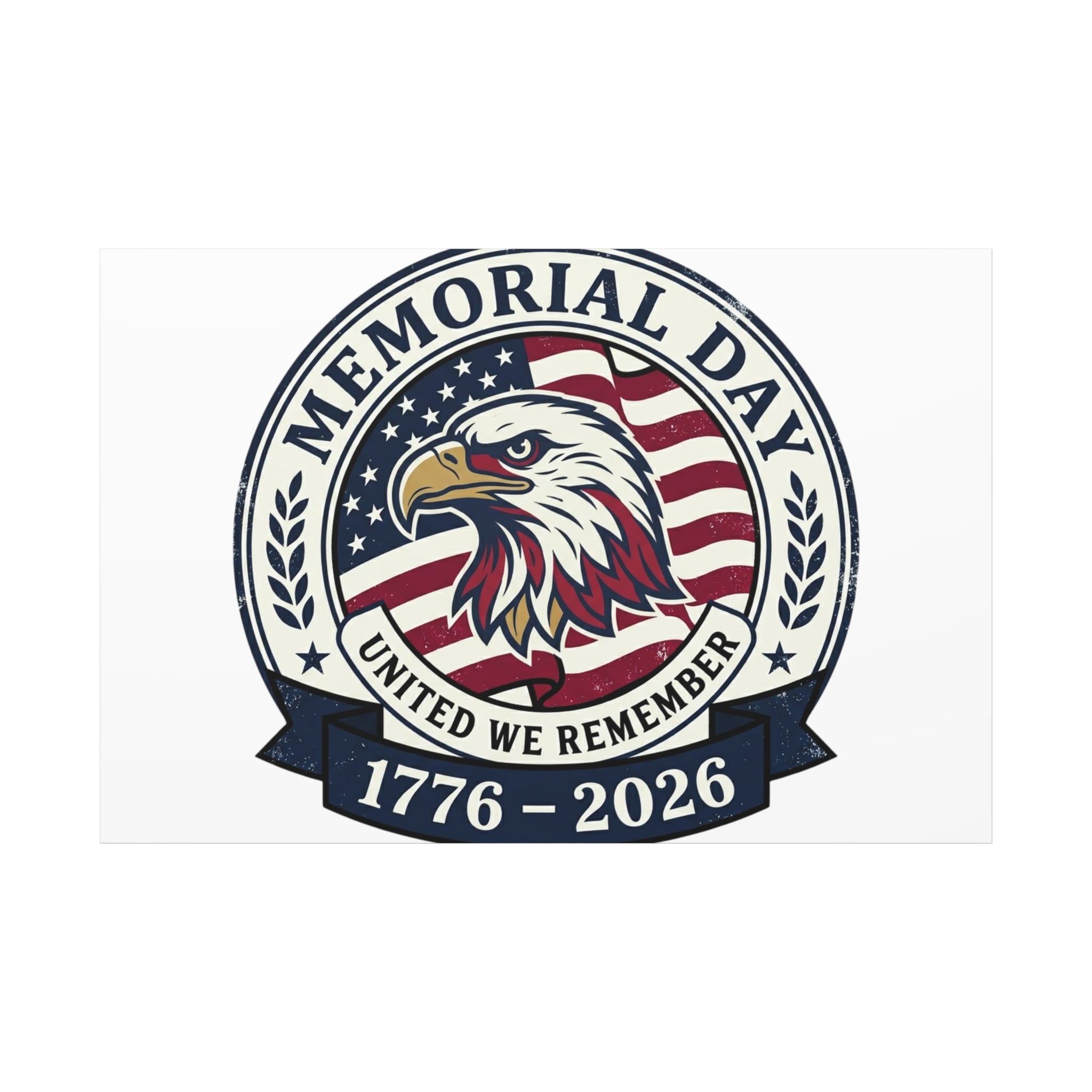 Memorial Day 1776-2026 Canvas | USA 250, vintage distressed patriotic