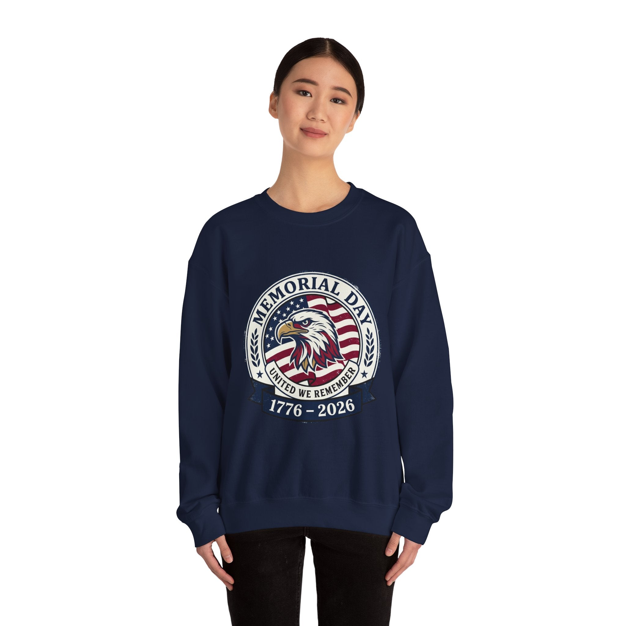 Memorial Day 1776–2026 Eagle Emblem Sweatshirt | USA 250, vintage distressed