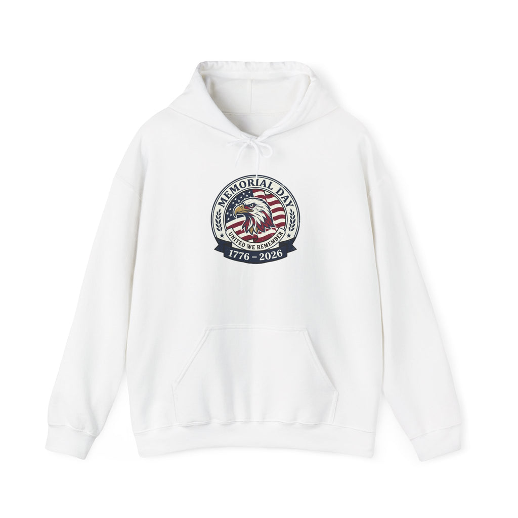 Memorial Day 1776–2026 Hoodie | USA 250 Vintage Distressed, Red White Blue