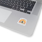 He Is Risen Sticker | Playful Christian Easter, Sunrise Vintage Kiss-Cut
