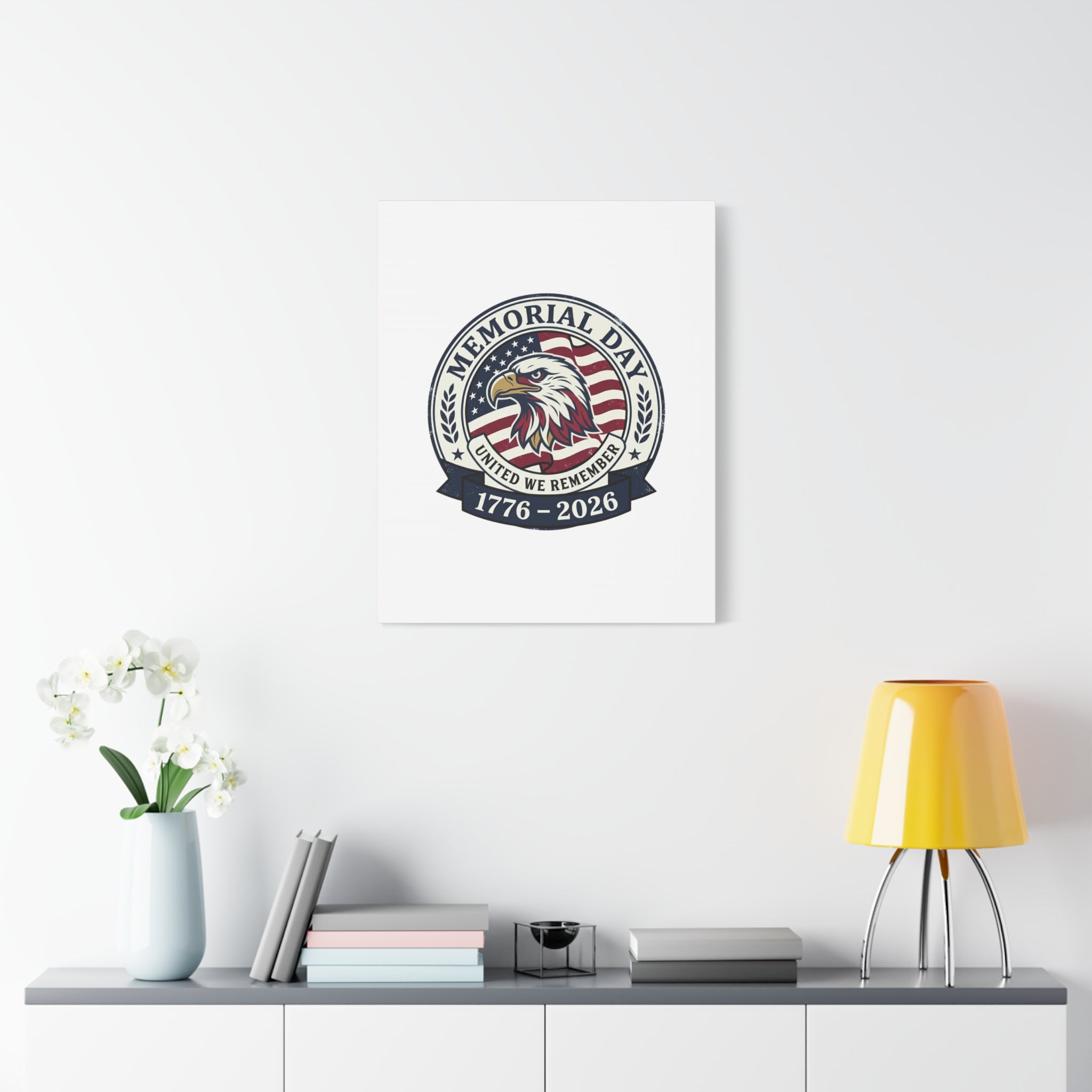 Memorial Day 1776-2026 Canvas | USA 250, vintage distressed patriotic