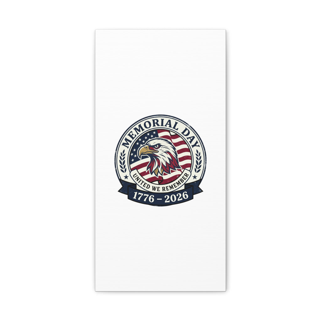 Memorial Day 1776-2026 Canvas | USA 250, vintage distressed patriotic