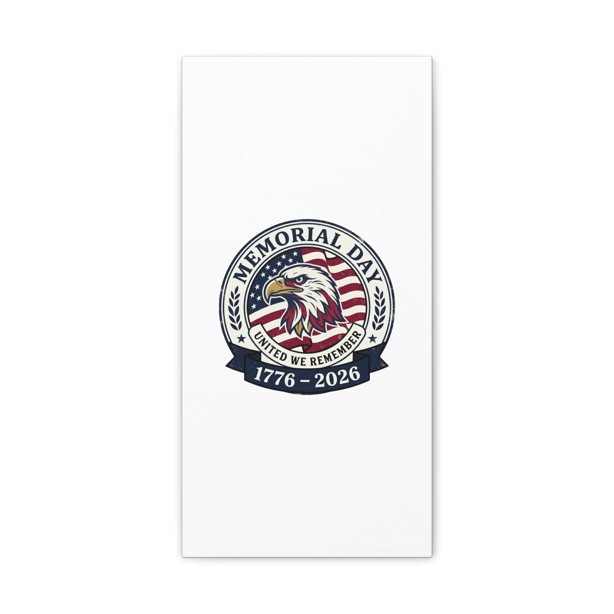 Memorial Day 1776-2026 Canvas | USA 250, vintage distressed patriotic