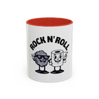 Funny 'Toilet Paper & Rock Snack' Accent Coffee Mug (11/15 oz)