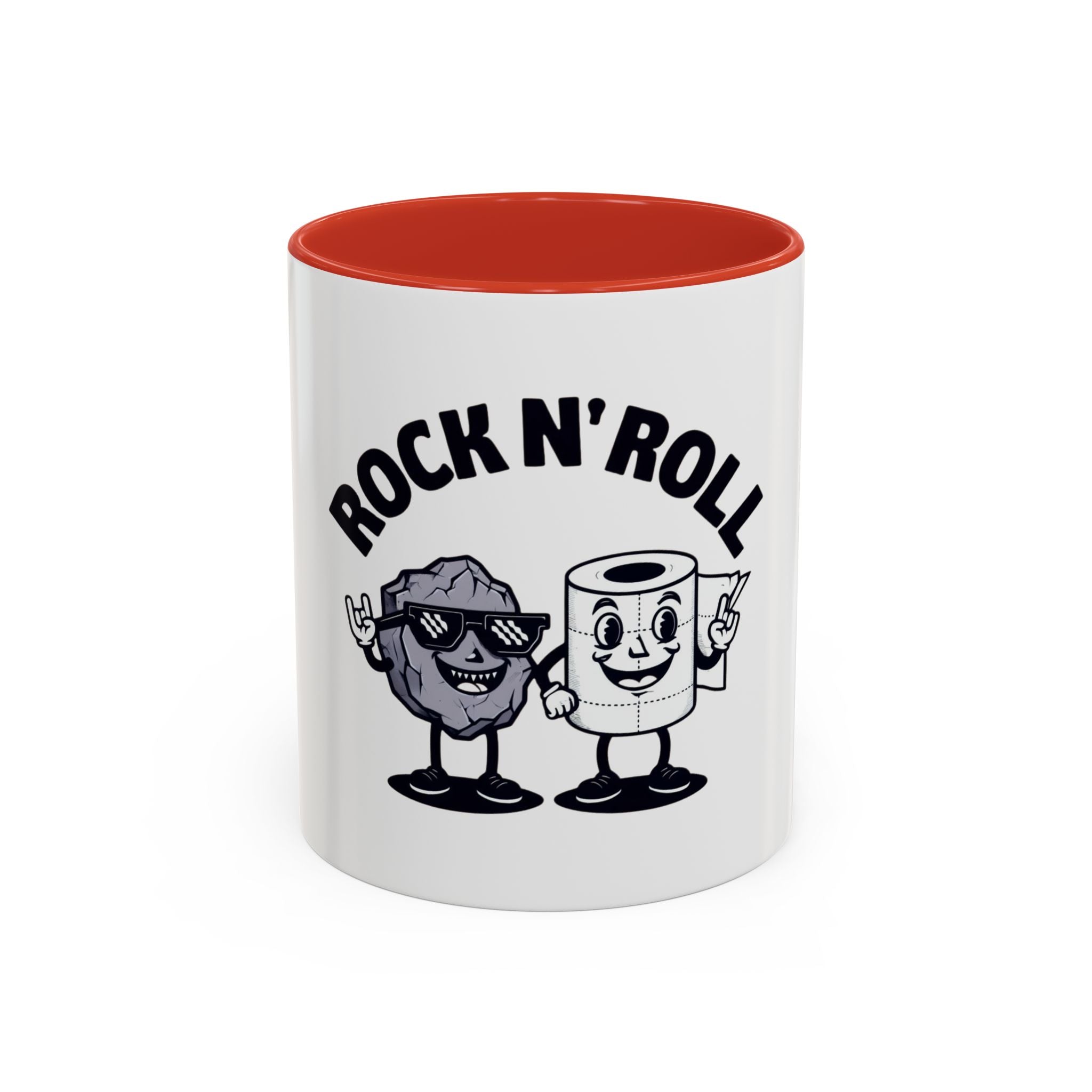 Funny 'Toilet Paper & Rock Snack' Accent Coffee Mug (11/15 oz)