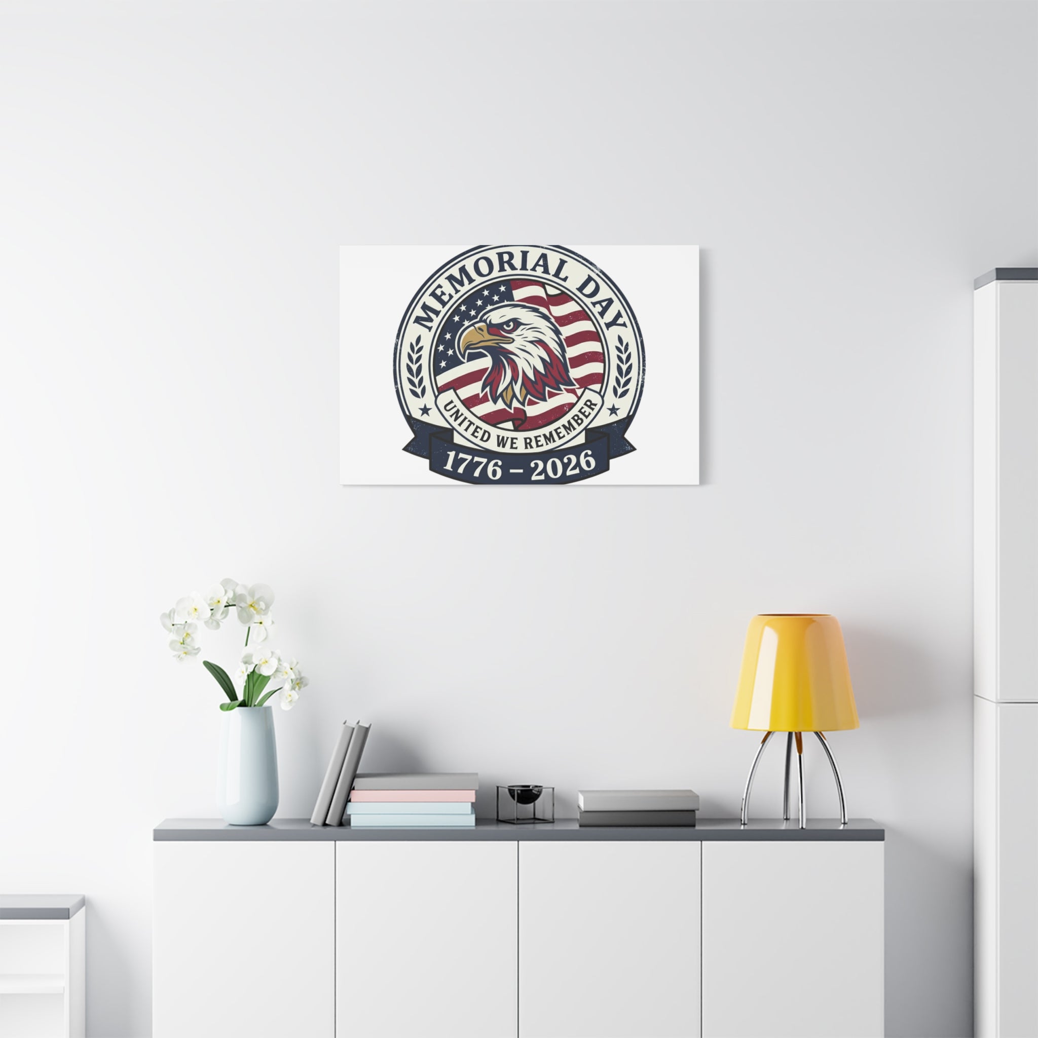 Memorial Day 1776-2026 Canvas | USA 250, vintage distressed patriotic