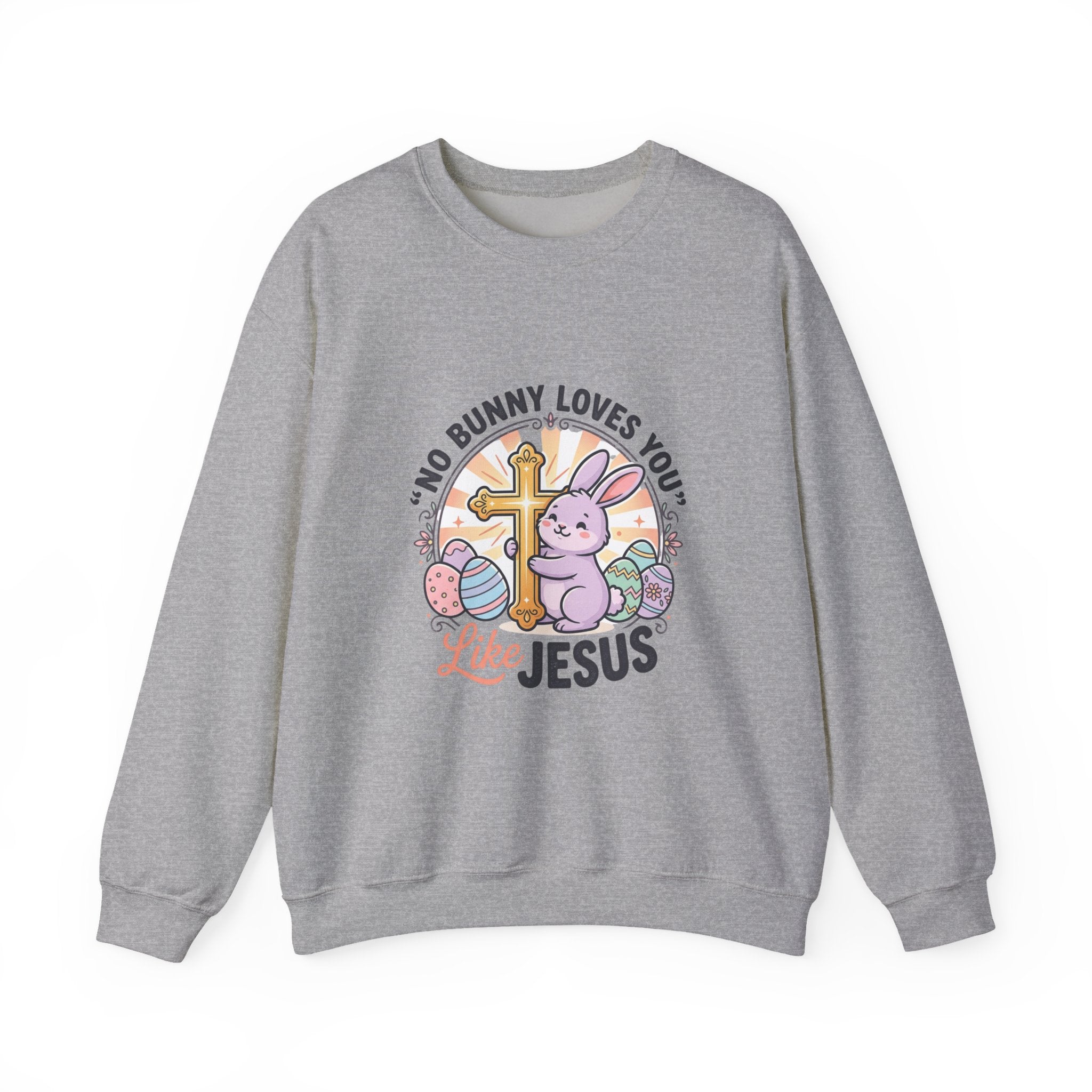 No Bunny Loves You Like Jesus Sweatshirt | Easter Christian, Pastel Retro Church Humor
