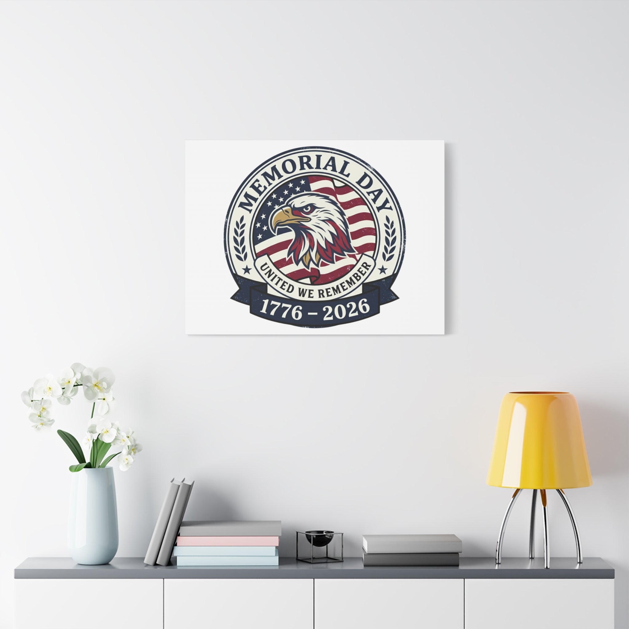 Memorial Day 1776-2026 Canvas | USA 250, vintage distressed patriotic